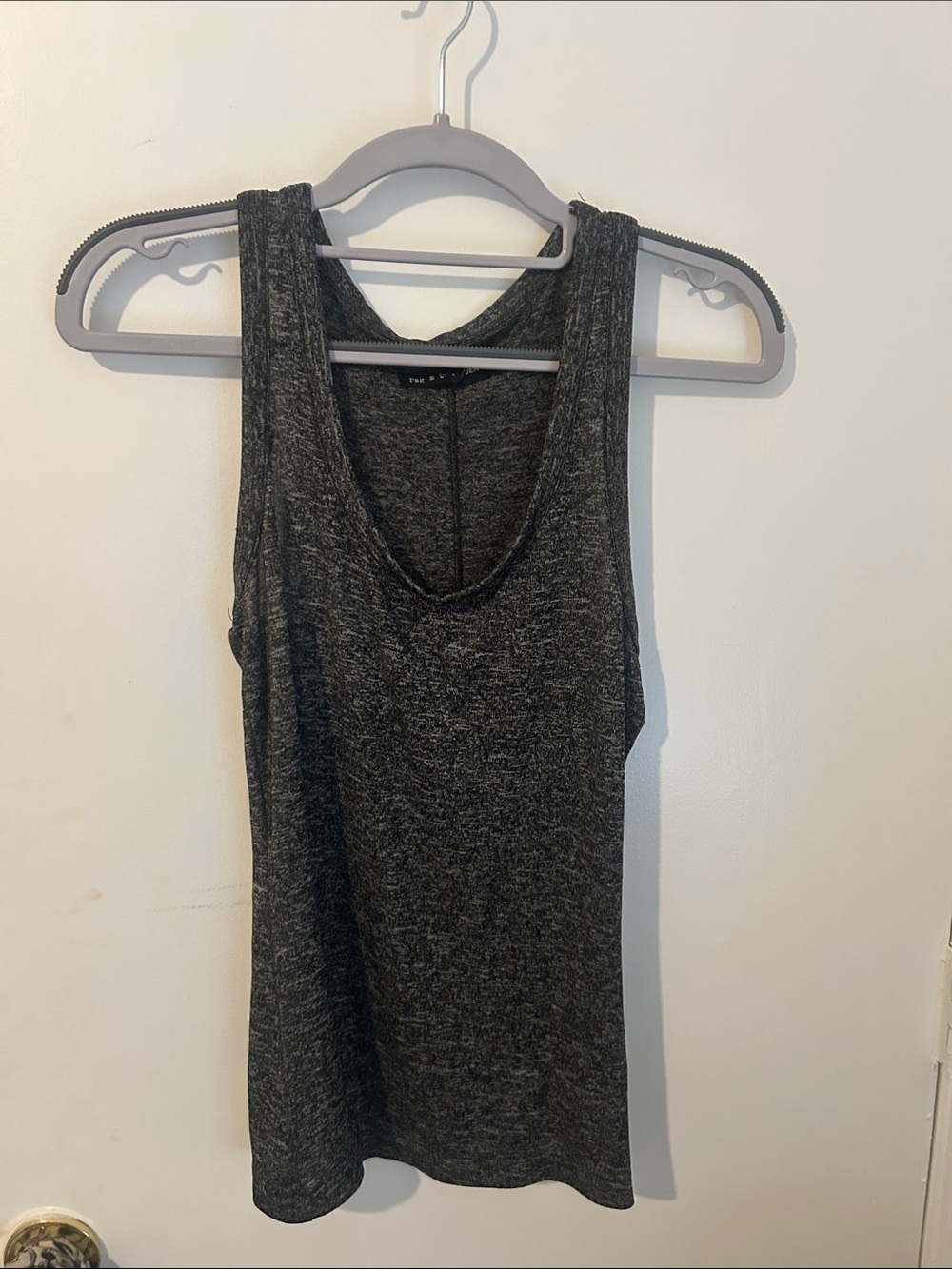 rag & bone Charcoal Heather Scoop Neck Tank